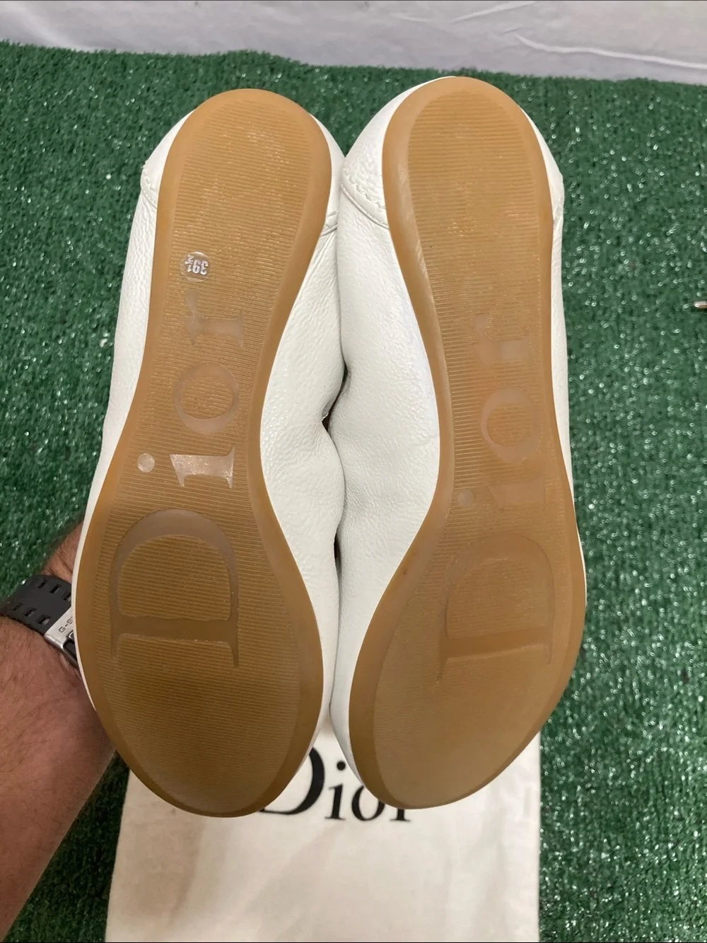 Dior Cream Leather Ballet Flats size 39.5 9-9.5 (OKPM-05-009) - Picture 4 of 7